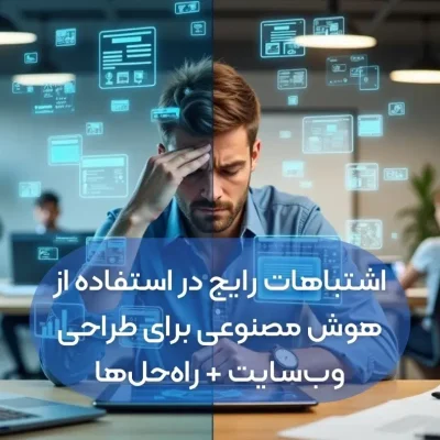 اشتباهات رایج در استفاده از هوش مصنوعی برای طراحی وب‌سایت + راه‌حل‌ها
